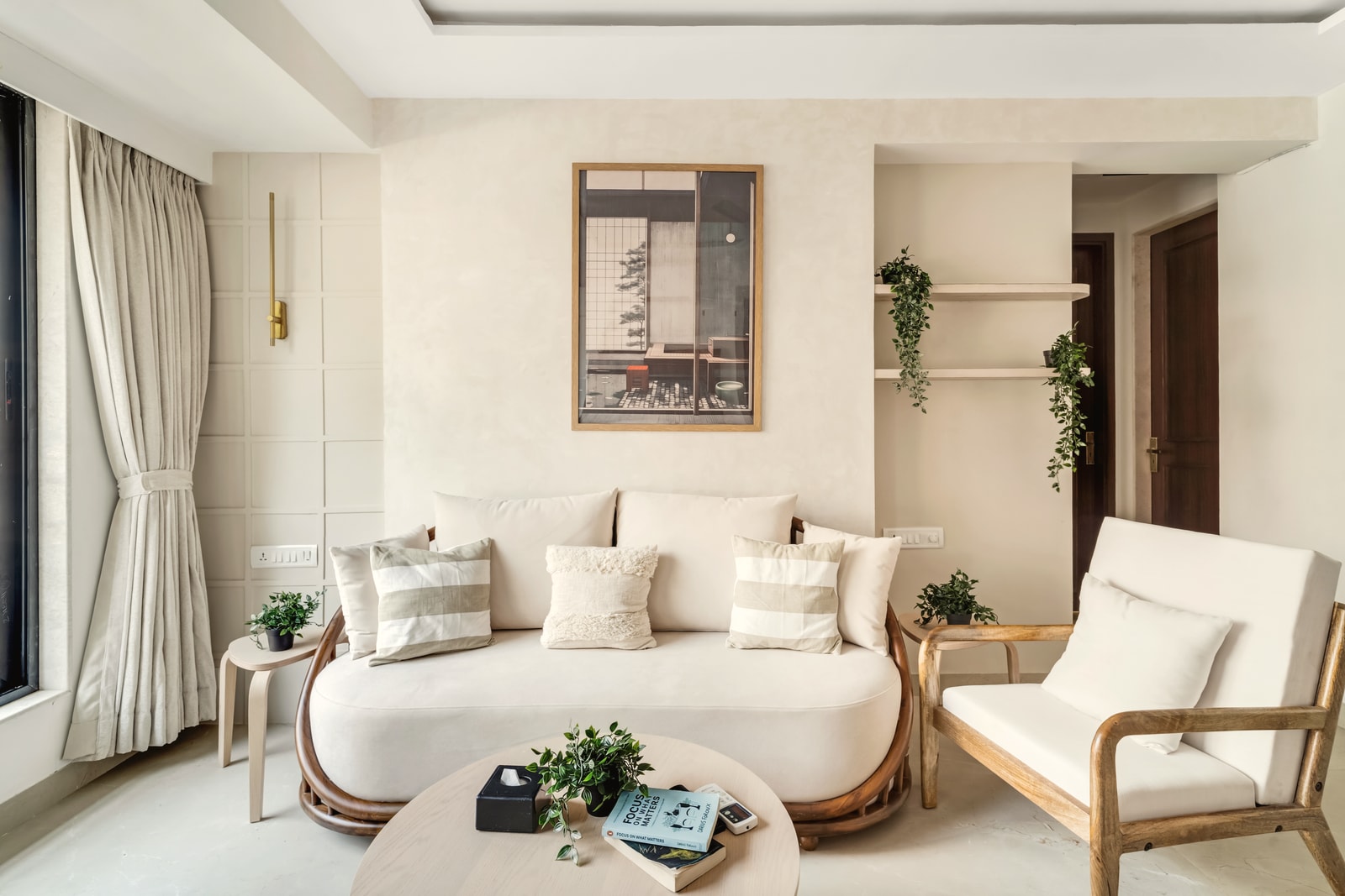 The living room at Selene, Bandra West